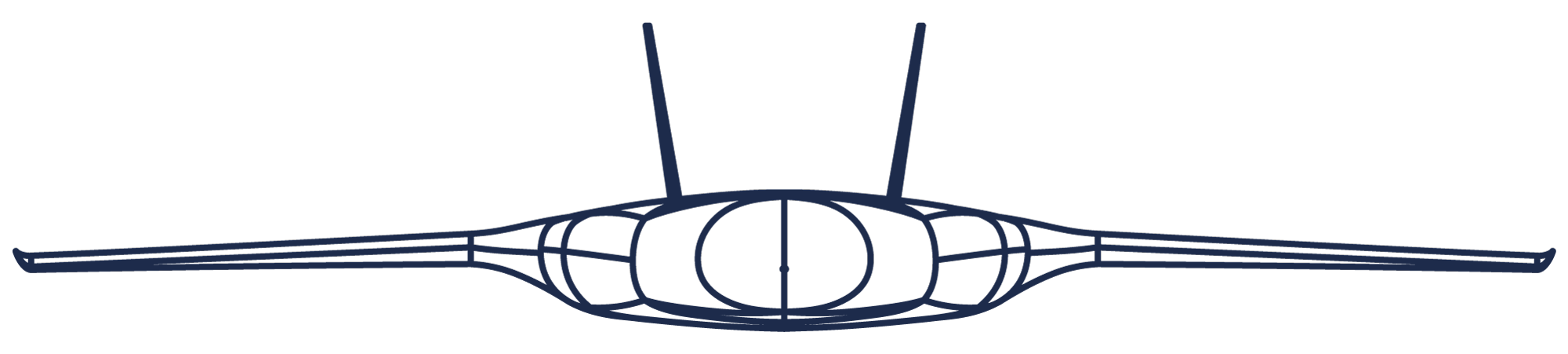Vue d'un design du Natilus Kona avec une silhouette aérodynamique et des lignes épurées, mettant en avant sa structure.